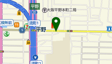 大阪平野駅前郵便局の地図画像