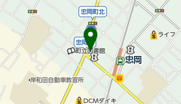 忠岡郵便局の地図画像