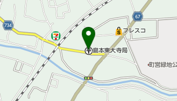 島本東大寺郵便局の地図画像