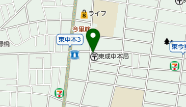 東成中本郵便局の地図画像
