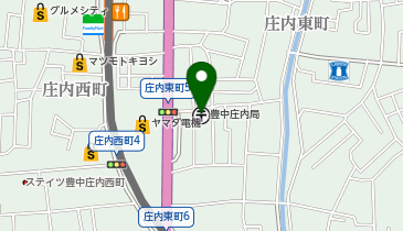 豊中庄内郵便局の地図画像