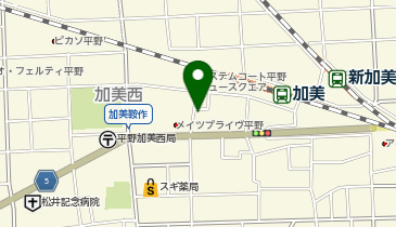 平野加美西郵便局の地図画像