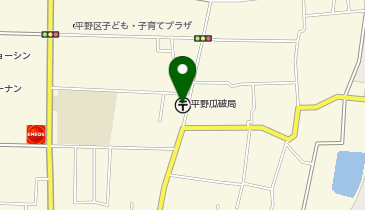 平野瓜破郵便局の地図画像
