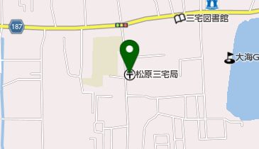 松原三宅郵便局の地図画像