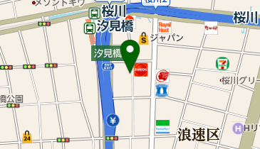 浪速桜川郵便局の地図画像
