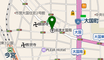 浪速大国郵便局の地図画像