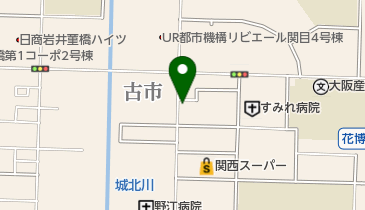 城東古市郵便局の地図画像