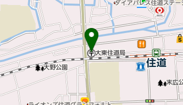 大東住道郵便局の地図画像