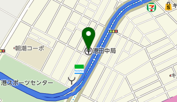 港田中郵便局の地図画像