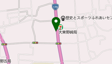 大東野崎郵便局の地図画像