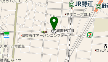 城東野江郵便局の地図画像