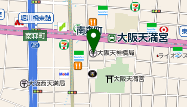 大阪天神橋郵便局の地図画像