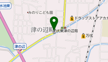 大東津の辺郵便局の地図画像