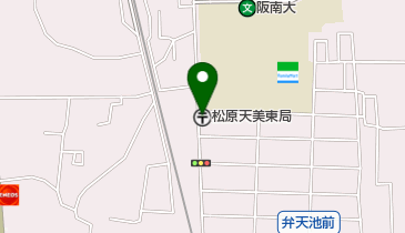 松原天美東郵便局の地図画像