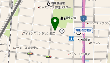 城東蒲生郵便局の地図画像