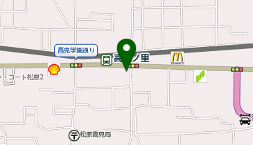 松原高見郵便局の地図画像