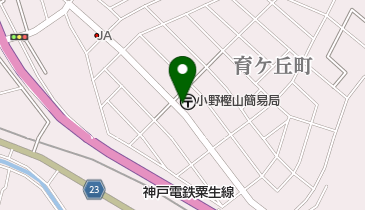 小野樫山簡易郵便局の地図画像