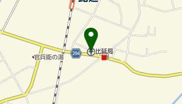 比延郵便局の地図画像