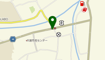 大屋郵便局の地図画像