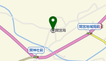 関宮郵便局の地図画像