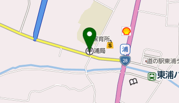 浦郵便局の地図画像