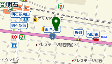 明石東仲ノ町郵便局の地図画像