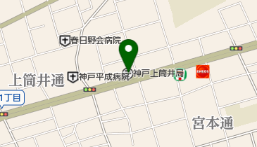 神戸上筒井郵便局の地図画像