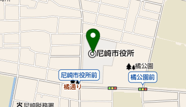 尼崎市役所内郵便局の地図画像