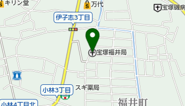 宝塚福井郵便局の地図画像