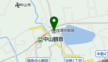 宝塚中筋郵便局の地図画像