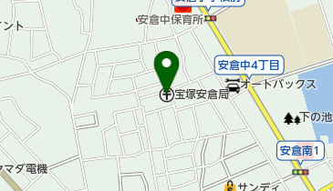 宝塚安倉郵便局の地図画像