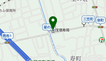 宝塚寿郵便局の地図画像