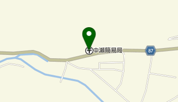 中瀬簡易郵便局の地図画像