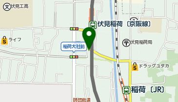伏見稲荷郵便局の地図画像