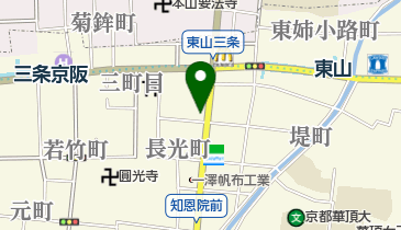 京都知恩院前郵便局の地図画像