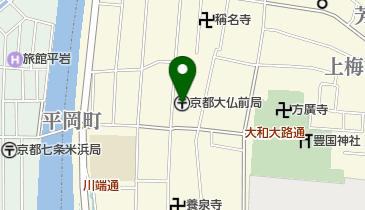 京都大仏前郵便局の地図画像