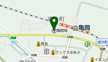 亀岡郵便局の地図画像