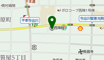 西陣郵便局の地図画像