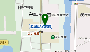 京都府立医大病院内郵便局の地図画像