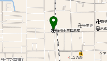 京都壬生松原郵便局の地図画像