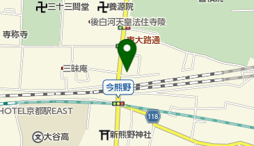 京都今熊野郵便局の地図画像