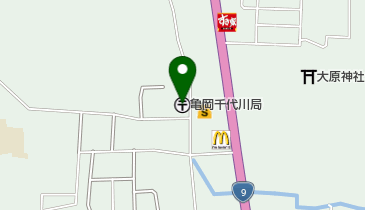 亀岡千代川郵便局の地図画像