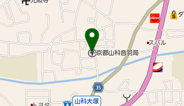 京都山科音羽郵便局の地図画像