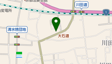 京都山科川田郵便局の地図画像