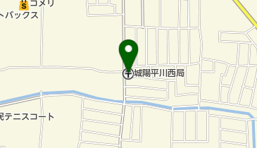 城陽平川西郵便局の地図画像