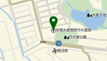 京都大原野西竹の里郵便局の地図画像