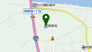 野原郵便局の地図画像