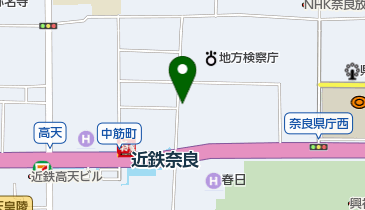 奈良東向郵便局の地図画像