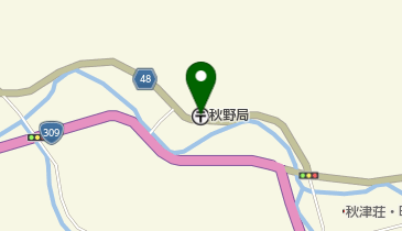 秋野郵便局の地図画像