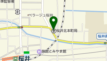 桜井北本町郵便局の地図画像